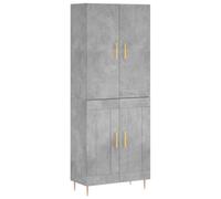 (concrete grey, 2 wood doors) vidaXL Highboard Sideboard Storage Cabinet Side Cabinet White Engineered Wood