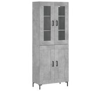 (concrete grey, 2 wood doors) vidaXL Highboard Sideboard Tall Storage Cabinet Side Cabinet Engineered Wood