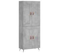 (concrete grey, 2 wood doors) vidaXL Highboard Sideboard Tall Storage Cabinet Side Cabinet Engineered Wood