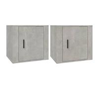 (Concrete grey, 2 x Bedside cabinet) vidaXL 1/2x Bedside Cabinet White End Table Indoor Nightstand Telephone Stand