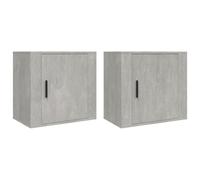 (Concrete grey, 2 x Bedside cabinet) vidaXL 1/2x Wall-mounted Bedside Cabinet Floating Nightstand Multi Colours