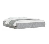 vidaXL Bed Frame with Drawers without Mattress Concrete Grey 200x200 cm, Grey