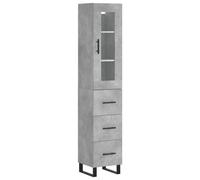 (concrete grey, 3 drawers) vidaXL Highboard Sideboard Cupboard Side Board Storage Cabinet Engineered Wood