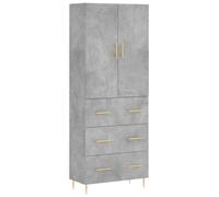 (concrete grey, 3 drawers) vidaXL Highboard Sideboard Storage Cabinet Side Cabinet White Engineered Wood