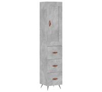 (concrete grey, 3 drawers) vidaXL Highboard Sideboard Tall Storage Cabinet Side Cabinet Engineered Wood