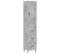 (concrete grey, 3 drawers) vidaXL Highboard Sideboard Tall Storage Cabinet Side Cabinet Engineered Wood