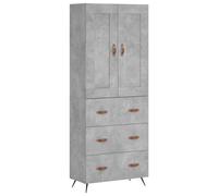 (concrete grey, 3 drawers) vidaXL Highboard Sideboard Tall Storage Cabinet Side Cabinet Engineered Wood