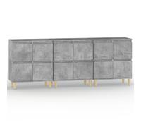 vidaXL Sideboards 3 pcs Concrete Grey 60x35x70 cm Engineered Wood UK NEW