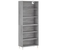 (concrete grey, 3 shelves) vidaXL Highboard Sideboard Cupboard Side Cabinet Grey Sonoma Engineered Wood