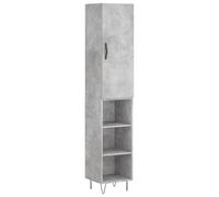 Highboard Concrete Grey 34.5x34x180 cm Engineered Wood