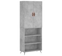 (concrete grey, 3 shelves) vidaXL Highboard Sideboard Storage Cabinet Side Cabinet Black Engineered Wood