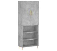 (concrete grey, 3 shelves) vidaXL Highboard Sideboard Storage Cabinet Side Cabinet White Engineered Wood