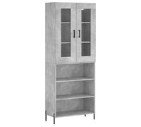 (concrete grey, 3 shelves) vidaXL Highboard Sideboard Tall Storage Cabinet Side Cabinet Engineered Wood