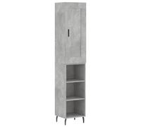 vidaXL Highboard Concrete Grey 34.5x34x180 cm Engineered Wood, Grey