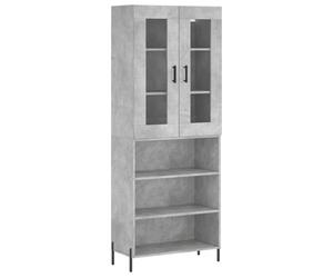 (concrete grey, 3 shelves) vidaXL Highboard Sideboard Tall Storage Cabinet Side Cabinet Engineered Wood