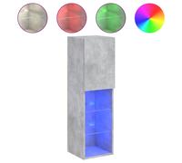 (concrete grey, 30.5 x 30 x 102 cm/ 1 pcs) vidaXL TV Cabinets with LED Lights TV Stand TV Units Entertainment Centre