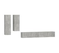 vidaXL 6 Piece TV Cabinet Set Sonoma Oak Engineered Wood, Brown