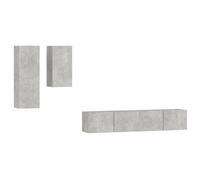 (Concrete grey, 30,5 x 30 x 90 cm (L x W x H)) vidaXL TV Cabinet Set 4 Piece Engineered Wood Multi Colours 100/80x30x30 cm