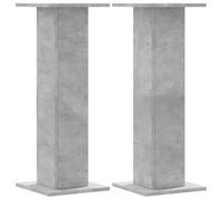 vidaXL Plant Stands 30x30x80cm – 2 pcs – Engineered wood, Concrete Grey