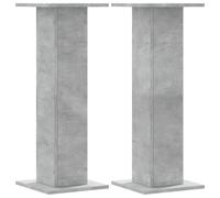 (concrete grey, 30 x 30 x 80 cm) vidaXL Speaker Stands Living Room Speaker Floor Stand 2 pcs Engineered Wood