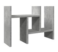 vidaXL Desk Organiser - Concrete Grey Engineered Wood - Adjustable File Tray with Ample Storage - 34.5 x 15.5 x 35.5 cm - Office, Home, Study Organiser