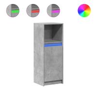 (concrete grey, 38 x 34 x 100 cm) vidaXL Sideboard with LED Cupboard Side Cabinet Highboard Engineered Wood