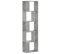 vidaXL Bookcase 5-Tier Concrete Grey 45x23.5x162.5 cm Engineered Wood