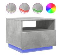vidaXL Coffee Table with LED Lights Concrete Grey 50x49x40 cm