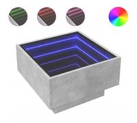 (concrete grey, 50 x 50 x 30 cm) vidaXL Side Table with LED Hallway Tea End Table Sofa Table Engineered Wood