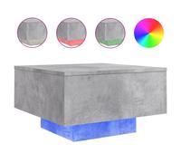 vidaXL Coffee Table with LED Lights Concrete Grey 55x55x31 cm, Grey