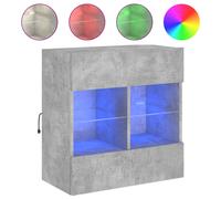(concrete grey, 58.5 x 30 x 60.5 cm/ 1 pcs) vidaXL TV Wall Cabinets with LED Lights TV Wall Unit Storage Floating TV Unit