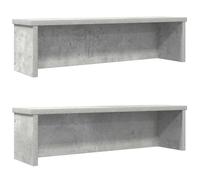 vidaXL Stackable Kitchen Racks – 2 pcs, Concrete Grey, 60x15x16 cm