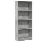 (concrete grey, 60 x 24 x 143 cm) vidaXL Book Cabinet Display Rack Bookshelf Storage Shelf Rack Engineered Wood