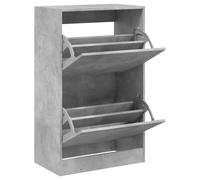 (concrete grey, 60 x 34 x 96.5 cm) vidaXL Shoe Cabinet with 4 Flip-Drawers Shoe Storage Shelf Shoe Rack Cupboard