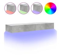 (concrete grey, 60 x 35 x 15.5 cm/ 2 pcs) vidaXL TV Cabinets with LED Lights HiFi Cabinet Entertainment Centre TV Unit