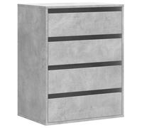 (concrete grey, 60 x 41 x 76 cm) vidaXL Corner Chest of Drawers Storage Drawer Side Cabinet Engineered Wood