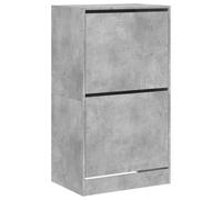 vidaXL Shoe Cabinet with 2 Flip-Drawers Concrete Grey 60x42x108 cm