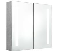 vidaXL LED Bathroom Mirror Cabinet Concrete Grey 62x14x60 cm