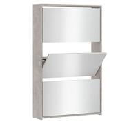 (Concrete grey, 63 x 17 x 102.5 cm (W x D x H)) Shoe Cabinet Storage Organiser Rack Stand Multi Colours 63x17x102.5/63x17x67cm