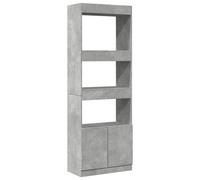 vidaXL Highboard Concrete Grey 63x33x180 cm Engineered Wood