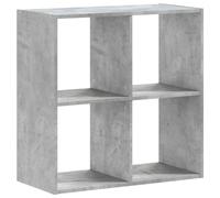 vidaXL Bookcase Concrete Grey 68.5X32X68.5 Cm Engineered Wood, Grey