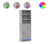 (concrete grey, 69 x 32.5 x 200 cm) vidaXL Highboard with LED Sideboard Side Cabinet Cupboard Engineered Wood