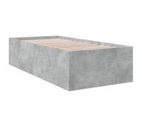 (concrete grey, 75 x 190 cm/ 45 cm) vidaXL Bed Frame Bed Base Sonoma Oak 75x190 cm Small Single Engineered Wood