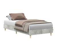 (concrete grey, 75 x 190 cm) vidaXL Bed Frame No Mattress Black 140x190 cm Engineered Wood