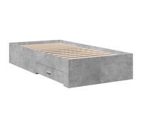 (concrete grey, 75 x 190 cm) vidaXL Bed Frame with Drawers Bed Base Grey Sonoma 140x200 cm Engineered Wood