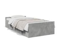 (concrete grey, 75 x 190 cm) vidaXL Bed Frame with Drawers Bed Base Sonoma Oak 120x200 cm Engineered Wood