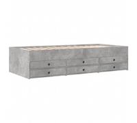 (concrete grey, 75 x 190 cm) vidaXL Daybed with Drawers Sofa Bed Guest Bed Black 100x200 cm Engineered Wood