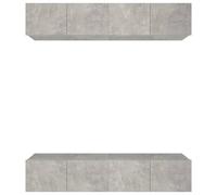 (Concrete grey, 80 x 30 x 30 cm (W x D x H)) vidaXL 4x Wall TV Cabinets Media Unit Furniture Multi Colours Multi Sizes