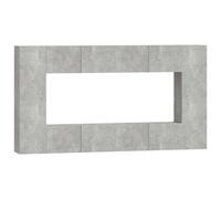 (Concrete grey, 80 x 30 x 30 cm (W x D x H)) vidaXL TV Cabinet Set 8 Piece Engineered Wood Furniture Multi Colours/Sizes