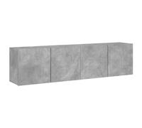 vidaXL TV Cabinets Wall-mounted 2 pcs Concrete Grey 80x30x41 cm, Grey